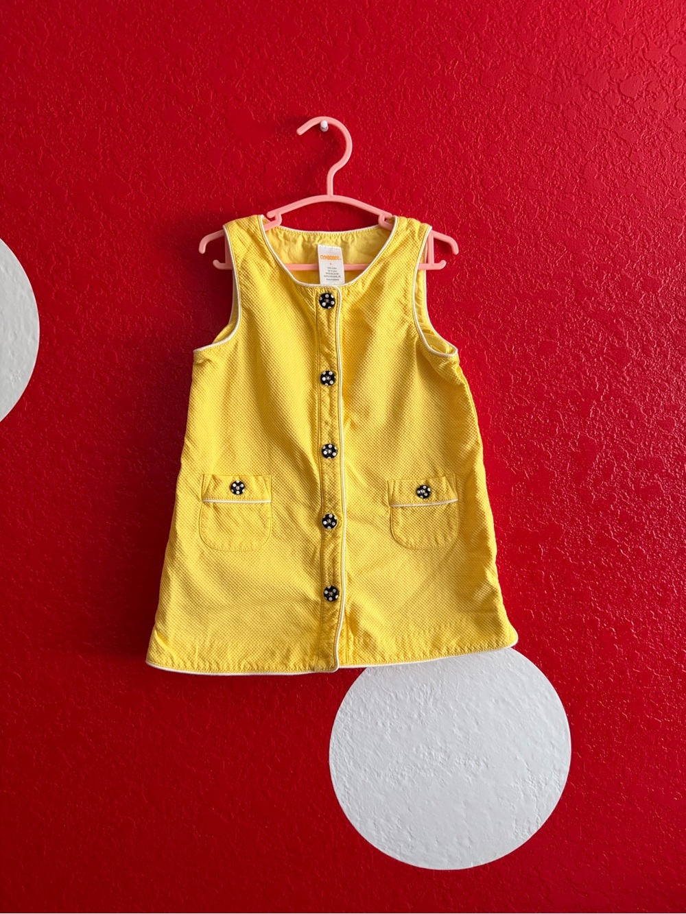 Gymboree Bright Yellow Button-Front Casual Dress